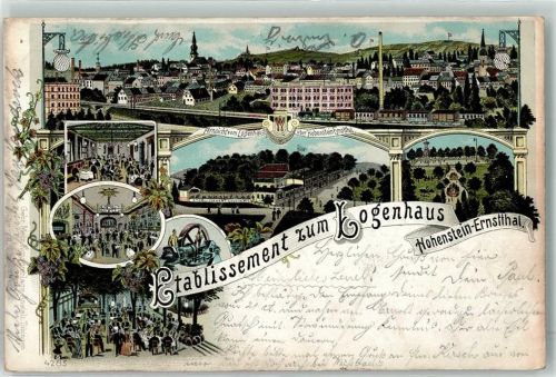 Hohenstein-Ernstthal 1900 Etablissement Zum Logenhaus
