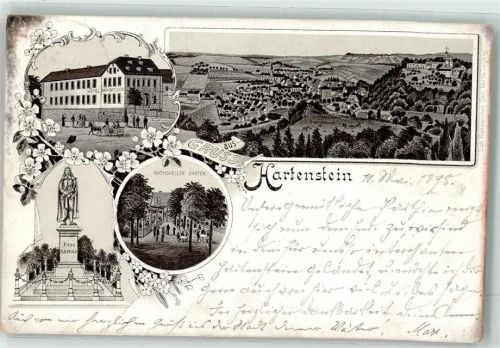 Hartenstein 1898 Hotel Rathskeller Denkmal Paul Fleming Vorläufer