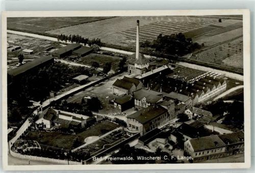 Bad Freienwalde Fliegeraufnahme Wäscherei C. F. Lange