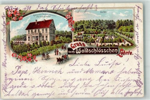 Lehrte 1907 Gasthaus Waldschlösschen Wilhelm Wilke Kutsche