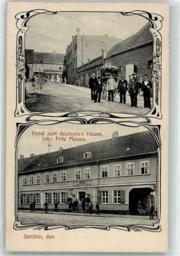 Genthin 1912 Hotel Zum deutschen Hause Fritz Mewes