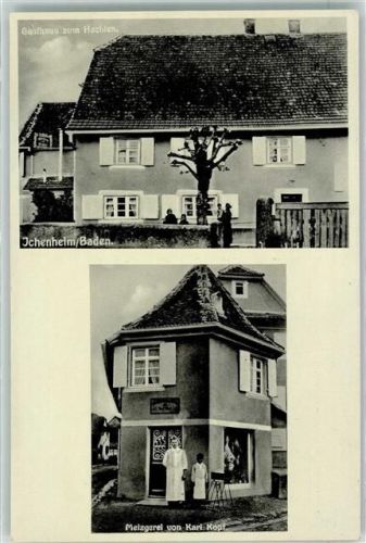 77743 W7607 Ichenheim - Gasthaus Zum Hechten Metzgerei Karl Kopf