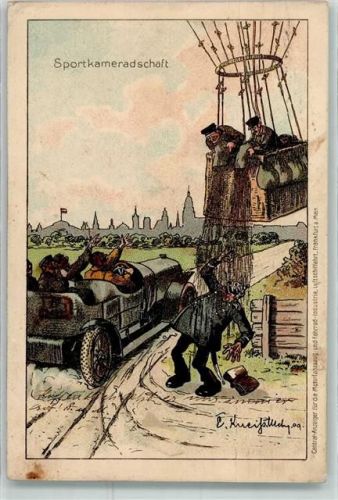 sign Kneifstetten Sportkameradschaft Polizist Oldtimer Central-Anzeiger Künstler Karte Nr 1 ILA 1910 Künstlerkarte