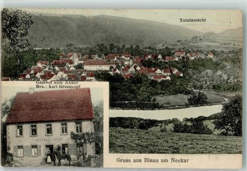 74862 W6951 Binau 1916 - Gasthaus Zum Anker Karl Grosskopf