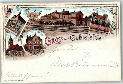 Oebisfelde 1897 Rathaus Bahnhof Burg Kirche Postamt