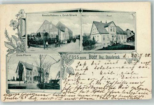 Buer 1902 Geschäftshaus Erich Struck Post Erste Pfarre