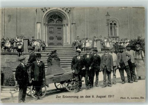 08309 O9405 Eibenstock - Glocke Erinnerung 08. August 1917