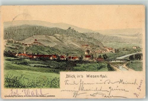 W7850 Lörrach Original Autograph Daur, Hermann Wiesenthal Künstlerpostkarte Nr 15 Daur, H. 1900