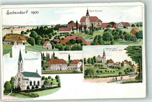 Seitendorf Kath. Kirche Ev. Kirche Kretscham