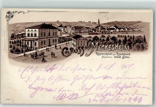 Meckesheim Gasthaus Zur Eisenbahn Louise Stoll
