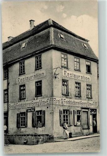 Grünberg 1911 Gasthaus Bäckerei Georg von Eiff Ort lt. Stempel