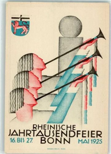 W5300 Bonn Kubismus Rheinische Jahrtausendfeier Mai 1925 Futurismus Gebrauchsspuren
