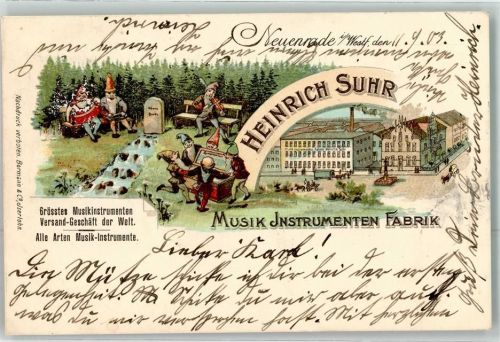 Neuenrade 1903 Heinrich Suhr Musik Instrumenten Fabrik Zwerge