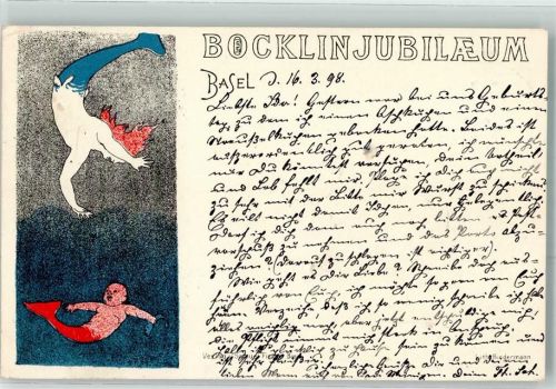 1898 Boecklin Jubiläum Nixe Meerjungfrau Mermaid