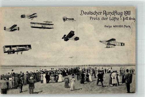 O5500 Nordhausen , Thür Deutscher Rundflug 1911 Preis der Lüfte 1911 Flugereignis