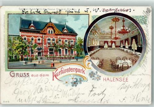 Halensee 1903 Gasthaus Kurfürstenpark Chr. Fennel