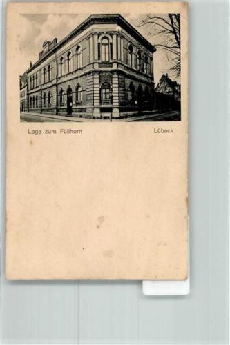 W2400 Lübeck Loge zum Füllhorn Mini-Postkarte ohne AK-Einteilung Freimaurer