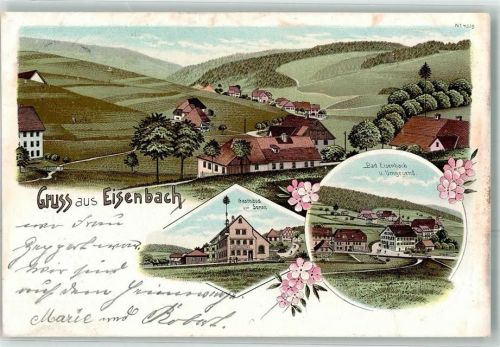 Eisenbach Gasthaus Zur Sonne Lithographie