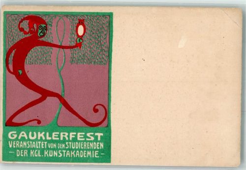 Dresden Gauklerfest Eule Studierende der kgl. Kunstakademie Ort handschriftlich