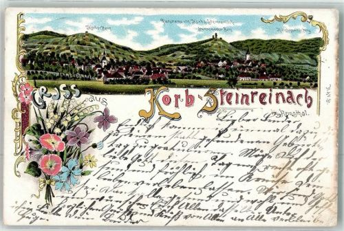 Korb 1898 Steinreinach Weinberge Kleinhappacher Berg Steinreinacher Berg Korber Berg