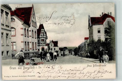 Burgstädt 1903 Neue Böhmestraße