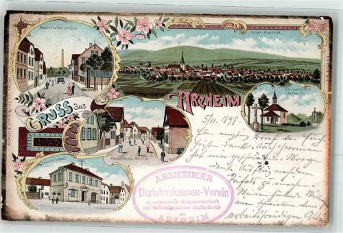 Arzheim 1898 Hauptstraße Kleine Kalmit Gemeindehaus