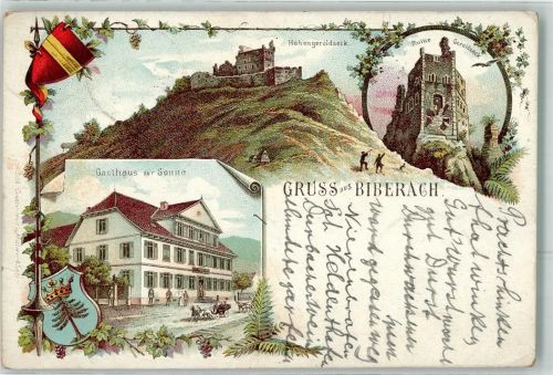 Biberach 1899 Hohengeroldseck Ruine Gasthaus Zur Sonne
