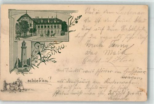 Lustnau 1898 Gasthaus Ochsen Kaiser Wilhelms Turm Vorläufer