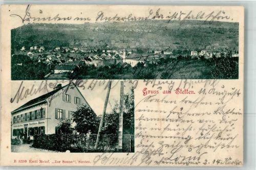Stetten 1903 Gasthaus Zur Sonne