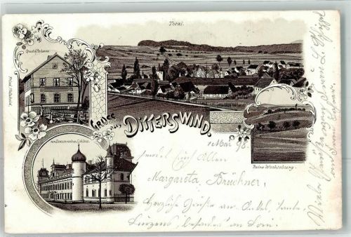 Ditterswind 1898 Geschäftshaus Von Deustersches Schloss Ruine Wachteburg