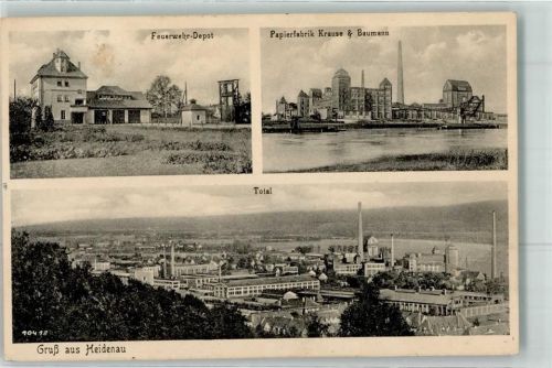 01809 O8312 Heidenau , Sachs - Feuerwehr Depot Papierfabrik Krause & Baumann