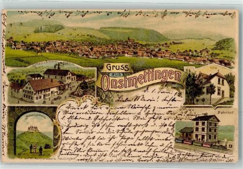 Onstmettingen Gasthaus Brauerei Zum Lamm Hohenzollern Bahnhof Eisenbahn villa