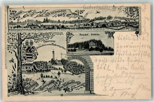 90607 W8501 Rückersdorf , Mittelfr 1899 - Kurhaus Ludwigshöhe Frau Häffner Bahnhof