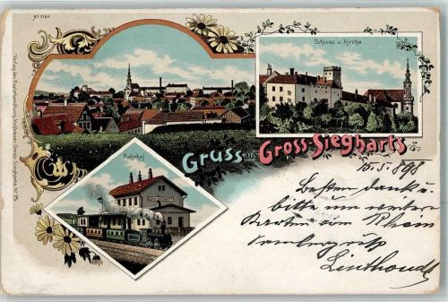Groß-Siegharts Bahnhof Eisenbahn Schloss Kirche