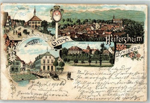 Heitersheim 1897 Rathaus Hauptstraße Schloss
