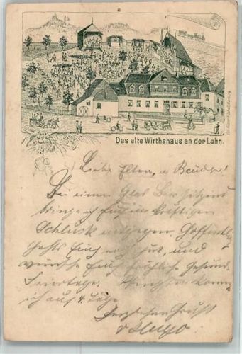 Dausenau Alte Wirtshaus Gasthaus an der Lahn Vorläufer Ort lt. Recherche
