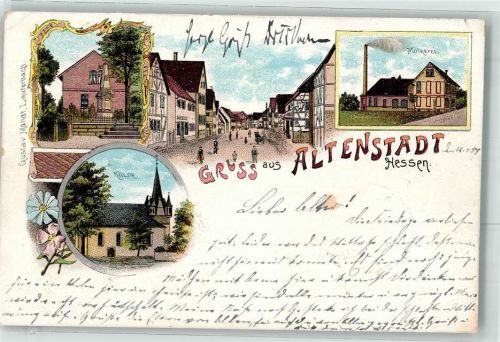 Altenstadt 1898 Molkerei Kirche