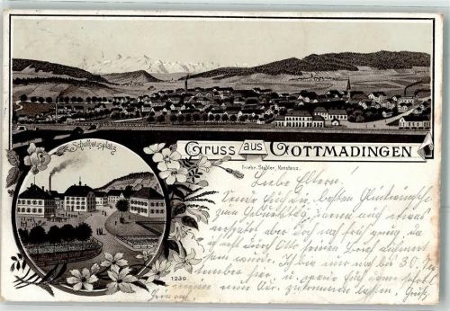 Gottmadingen 1905 Schulhausplatz Vorläufer