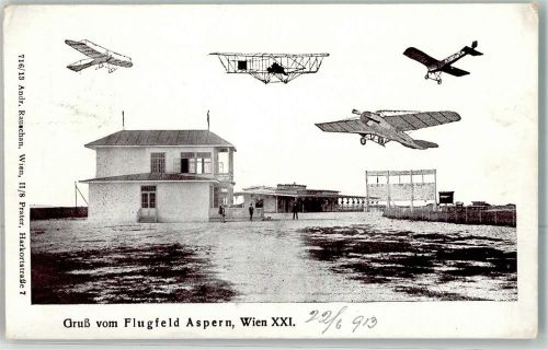 1210 Wien 21. Bezirk, Floridsdorf - Flugplatz Aspern Flugzeuge Flugapparate