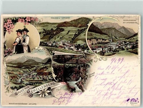Marktschellenberg 1899 Tracht Mahlweg Götschen Almbachklamm