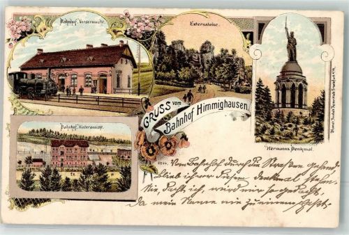 Himmighausen Hermannsdenkmal Bahnhof Externsteine Stiefmütterchen