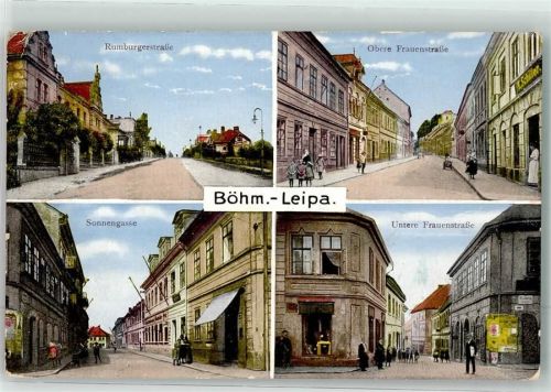 Ceska Lipa Rumburgstrasse Sonengasse Obere Frauenstrasse Untere Frauenstrasse WK II Sudentenland kehrt heim in´s Reich