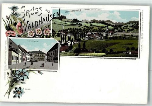 Waldhausen Marktplatz Lithographie