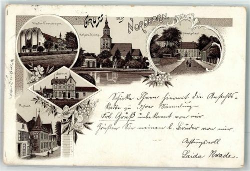 Nordhorn 1899 Vorläufer Kloster Frenswegen Postamt Bahnhof Hauptzollamt