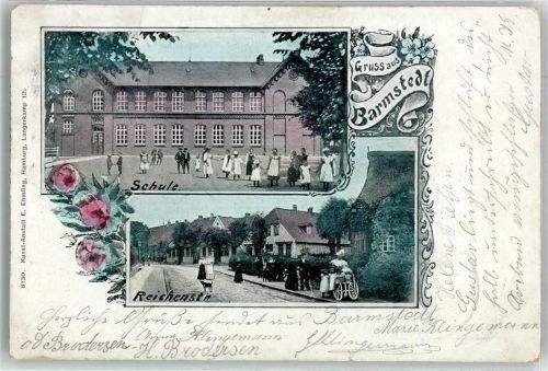 25355 W2202 Barmstedt 1900 - Reichenstraße Schule Schulhof
