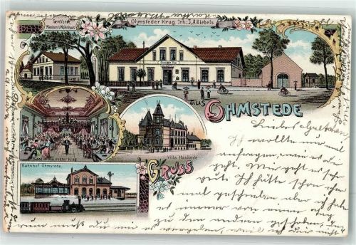 Ohmstede 1900 Villa Haslinde Bahnhof Gasthaus Umstedter Krug Saal