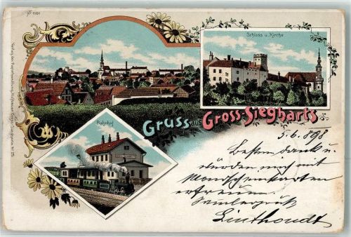 Groß-Siegharts Bahnhof Eisenbahn Schloss Kirche