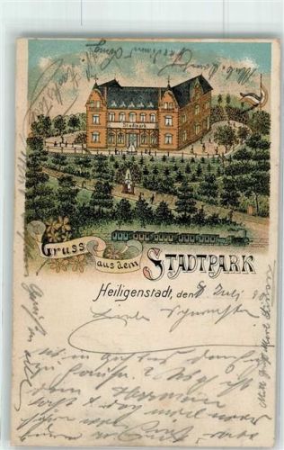 Heilbad Heiligenstadt 1900 Gasthaus Stadtpark Eisenbahn