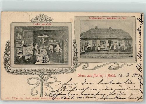 Nortorf 1903 Cafe Schönewandt Ladengeschäft Gaststube