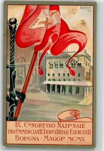 Bologna IX. Internationaler Kongress 1910 sign. Bignami